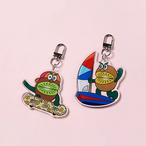 Customized PVC Acrylic <b>Keychain</b> UV Printing <b>Anime</b> Pattern Double-Sided Transparent Pendant Fashion Trend Souvenir Gift - Product Image 2