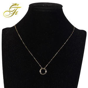 Bộ Trang Sức Chuỗi Vòng Cổ Vàng Trơn <span class=keywords><strong>Dubai</strong></span> <span class=keywords><strong>18K</strong></span> Nhiều Kiểu Để Làm Trang Sức Vòng Cổ Vòng Cổ Zircon - Product Image 2