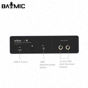 Interface audio numérique professionnelle X2, carte son USB portable, mixeur pour microphone 48V, entrée de ligne pour instruments de musique, enregistrement - Product Image 5