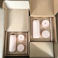 Gobelet isotherme en acier inoxydable 304 de 16 oz, personnalisé avec revêtement en poudre, tasse à café à double isolation avec paille