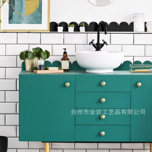 แผ่นไม้ตกแต่งสำหรับผนังบ้านและเฟอร์นิเจอร์ ของตกแต่ง DIY แผ่นไม้รูปพัดสำหรับตกแต่งขอบผนัง แบบโค้ง - Product Image 4