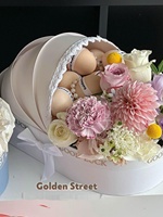Boîte à fleurs berceau pour la fête des mères 2026, boîte d'emballage pour bouquet de fruits et de fleurs, boîte cadeau pour œufs de Pâques