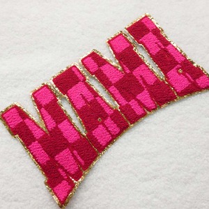Mode personnalisé patchs à carreaux broderie grande maman Chenille Patch fer sur pour vêtements décorations - Product Image 2