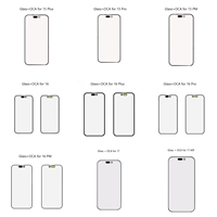 Remplacement de la vitre de téléphone portable par OCA pour iPhone X XS Max XR 11 12 12 Pro Max 12 Mini 13 14 15 Pro 16 Pro Max 17 Air