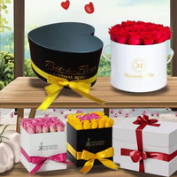 Boîte Cadeau de Luxe Portable avec Revêtement UV pour Emballage Floral, Écologique et Personnalisable, Boîte de Livraison Cylindrique en Gros