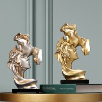 Figurine de couple enlacé en art abstrait nordique, en résine faite à la main, cadeau créatif pour fiançailles, mariage, anniversaire, décoration de salon.