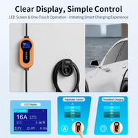 Cargador de Vehículos Eléctricos Portátil OLINK Tipo 2 J1772 GBT NACS, 32A 7KW 11KW Trifásico, con Aplicación Inteligente para Carga de Autos Eléctricos