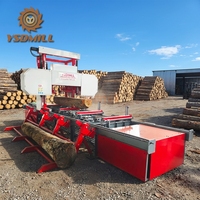 YSDMILL Nouvelle scie à bois automatique robuste à bande horizontale hydraulique pour le travail du bois