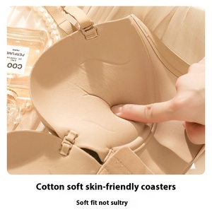 여성의 아름다운 8CM 대형 커브 오픈 백 브라 두꺼운 전면 버튼 개더링 없음 스틸 링 추적 없음 U 백 프론트 컵 - Product Image 5