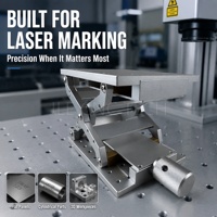 Plateau de travail 3D JLE CNC TECH 210x150x150mm avec fixation rotative 80-160mm pour le marquage et la gravure de stylos, bagues et cylindres