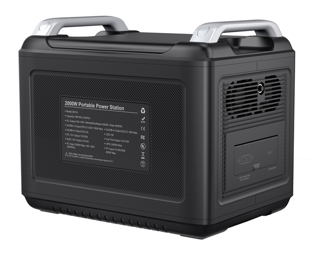 4000W Home Energy Storage 2048Wh Lithium Ion LiFePo4 Battery BMS UPS Solar Charging MPPT Portable Power Station Pure Sine Wave