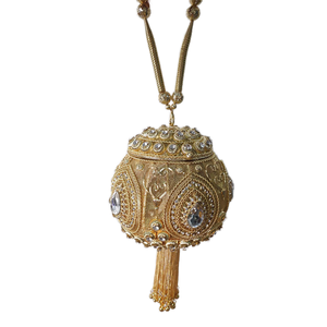 Evening <b>Wedding</b> Party Classic Fashion Metal Crystal Diamond Glitter Sparkly Rhinestone Tassel Lightweight Chain Strap <b>Clutch</b> - Product Image 2