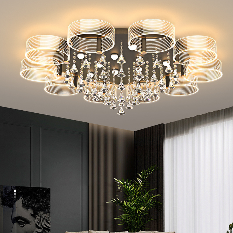 New Fashionable Living Room Modern Style Smart Indoor Home Lighting Decorative 24w 36w 54w 108w 128w Led Ceiling Light Lamps