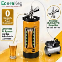Fût à bière en plastique 20L Ecorekeg Type Économique 15 bars Haute Pression Durée de Conservation 12 Mois Sans Gaz CO2 Requis Outil pour la Fabrication de Bière Artisanale