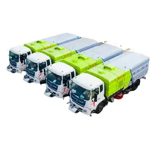 dongfeng 4X2 10m3 Floor Scrubber dry/ water wet sprayer Pressure Washing Bin Trucks Vacuum Cleaner Brushes Street Road Sweeper