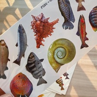 10 feuilles de tatouages temporaires imperméables style océan réaliste, motifs poissons et coquilles géantes, pour adultes, accessoires corporels tendance