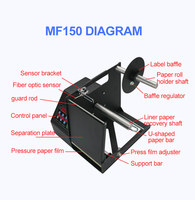 Distributeur automatique d'étiquettes grand format Bsc MF150, distributeur d'étiquettes vertical automatique, machine à décoller les étiquettes