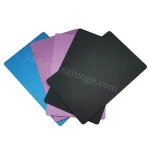 Carte de crédit personnalisée en aluminium anodisé or/noir/bleu/rouge, cartes de visite en métal coloré
