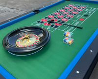 Nouvelle table de billard Air Hockey multi-jeux 6 en 1 avec table de poker Texas Hold'em et roulette
