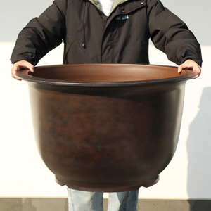 Grands pots de plantes modernes en plastique, vente en gros, robustes, <span class=keywords><strong>pour</strong></span> l'extérieur, <span class=keywords><strong>pour</strong></span> la décoration de la maison et du jardin, avec trous de drainage, divers modèles - Product Image 3