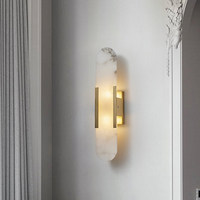 Lampe murale en albâtre naturel au design postmoderne pour couloir, salon, chambre à coucher, chevet