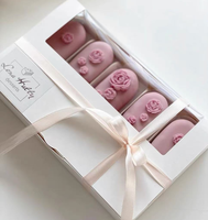 IMEE Prêt à expédier Boîte à gâteaux blancs, cakesicles, bâtonnets glacés et éclairs, 5 pièces, avec inserts pour sucettes et desserts