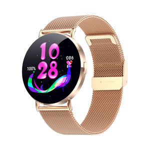 Reloj Inteligente AMOLED Ultrafino KM88 para Mujer, Llamadas por BT, Monitor de Frecuencia Cardíaca 24h, Monitor de Salud, Rastreador de Actividad Física, Resistente al Agua IP67, Dorado - Product Image 1