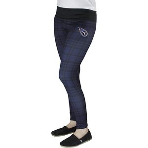 Leggings a Cuadros para Mujer de los Tennessee Titans, Azul Marino, Cintura Alta, Elásticos, Tejidos en Punto, Spandex, Poliéster, Estampado por Sublimación - Product Image 2