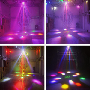Projecteur de scène multi-effets DJ RGB LED 5-en-1 avec faisceau, stroboscope et laser, DMX512, activé par le son pour discothèques, clubs et mariages - Product Image 5