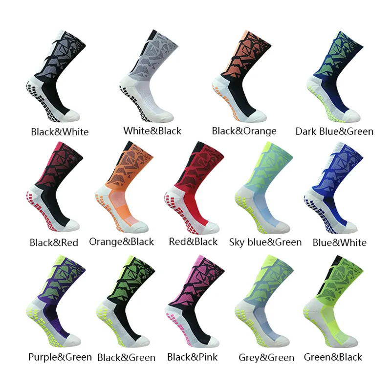 Wholesale Athletic Grip Socks Colorful Men Black fashion Soccer Compression Sport Football Anti Slip Socks