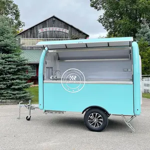 2024 Street Mobile Catering Hot Dog Ice Foodtruck Fast Food Truck Vend Food Cart Trailer Car For Sale Restaurant Ghana