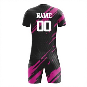 Ensemble d'uniformes de football en polyester recyclé personnalisé, maillot et short écologiques, vente en gros - Product Image 2