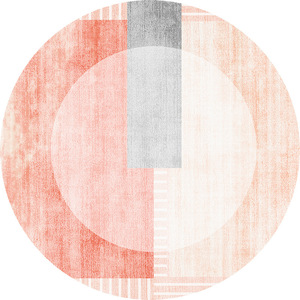 Tapis rond EIFFEL HOME de couleur unie orange, imitation cachemire, imperméable et lavable, pour salon et chambre à coucher - Product Image 4
