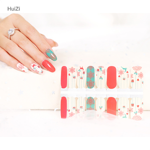 Nouvelles bandes de vernis à ongles imperméables de Noël au design français, autocollants pour ongles motif bonhomme de neige - Product Image 1
