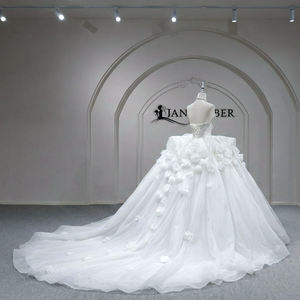 Vestidos de Novia de Lujo Mc001 para Mujer, Vestido de Novia Brillante con Cola Larga, Estilo Princesa con Flores, Vestidos de Novia Jancember - Product Image 5