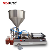 Nouvelle machine de remplissage semi-automatique à double tête pour pâtes et crèmes, avec cadre en acier inoxydable, pour l'e-commerce