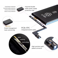 Batterie de Téléphone Portable OEM d'Usine pour iPhone 5s 6 6s 7 Plus 8 X 11 12 14Plus 15 16 Pro Max, Batteries Remplaçables pour iPhone