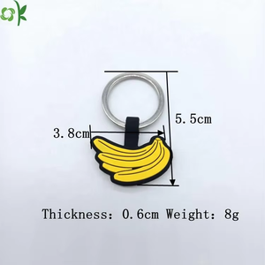 Oksilicone cá nhân chuối hình dạng rẻ nhất Silicone <span class=keywords><strong>Dog</strong></span> ID thẻ với vòng móc chìa khóa cho chống mất vật nuôi - Product Image 2