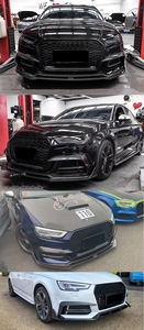 Se adapta a <span class=keywords><strong>AUDI</strong></span> <span class=keywords><strong>A4</strong></span> B9 Sline 17-19 parachoques delantero divisores Canard aletas Trim de fibra de carbono - Product Image 6