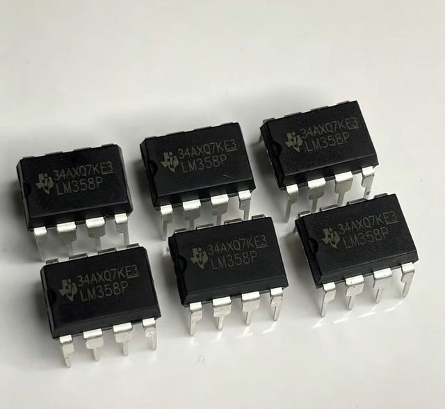 LM358P Dual Operational Amplifier IC DIP-8 Package Low Power Wide Supply Voltage 3V-32V High Reliability for Signal Conditioning