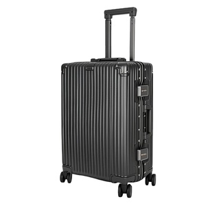 Ensemble de valises à roulettes en aluminium avec coins anti-choc, valises rigides de 20 et 24 pouces avec serrure, valises de voyage - Product Image 1