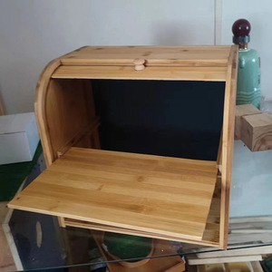 Caja de Pan de Bambú de Doble Capa con Tapa, Almacenamiento de Alimentos para Encimera de Cocina, Contenedor de Pan de Gran Capacidad - Product Image 3