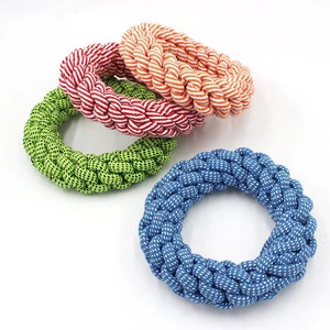 Durable Dog Cotton Rope Eco-Friendly Molars Bite Resistance Training Wreath Knot Toy Medium Large Dogs Pet Supplies Wholesale