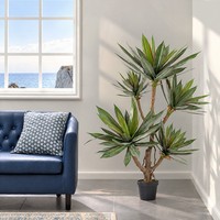 Pohon Agave Palsu Simulasi Tinggi 150cm, Alas Berat, Dekorasi Sudut Ruang Tamu, Tanaman Buatan
