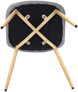 American Style <strong>Grey</strong> <strong>Dining</strong> <strong>Chairs</strong> <strong>Set</strong> <strong>of</strong> <strong>4</strong> Modern Fabric Hotel Use - Product Image 4