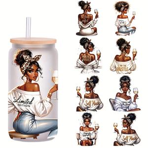 Calcomanías 3D para Vasos de Navidad, Resistentes a los Rayos UV, Impresión por Transferencia de Calor Suave, Adhesivos Impermeables y Lavables para Bolsas de Algodón y Tazas - Product Image 1