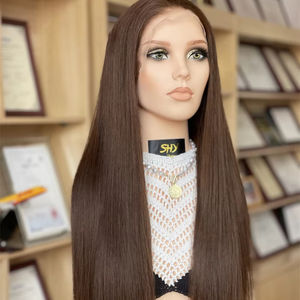 Peluca con malla frontal de pelo europeo largo y recto, diseño de lujo SHY, encaje transparente con línea de cabello prearrancada para mujer - Product Image 1