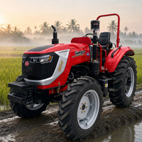 Tracteur robuste de 90 CV à quatre roues motrices avec freins immergés dans l'huile et attelage trois points pour les vignobles