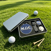 Ensemble cadeau de golf disponible en OEM, étiquette de sac personnalisée avec logo, marqueur de balle de golf personnalisé avec logo