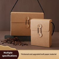 Cajas de Papel Kraft para Café, Bolsas Gruesas para Café, Cajas para Archivos, Ecológicas con Laminado Mate y Grabado